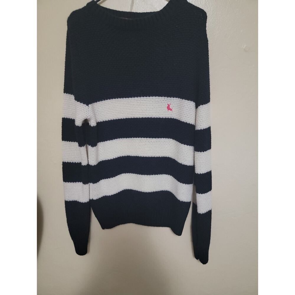BULLSKIN SUATER BLUE COLOR WITH WHITE STRIPES SIZE XL